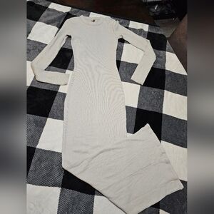 Skims waffle dress, long sleeve